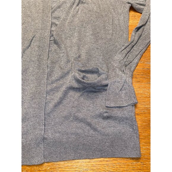 Old Navy Open-Front Gray Cardigan Sweater With Long Sleeves & Pockets - Picture 4 of 4
